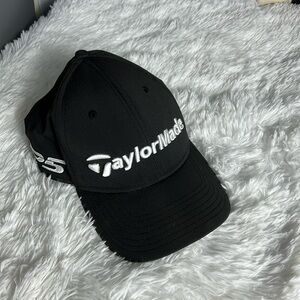 Taylormade Golf M5 Tap5 Black Adjustable Logo Embroidered Baseball Style Cap
